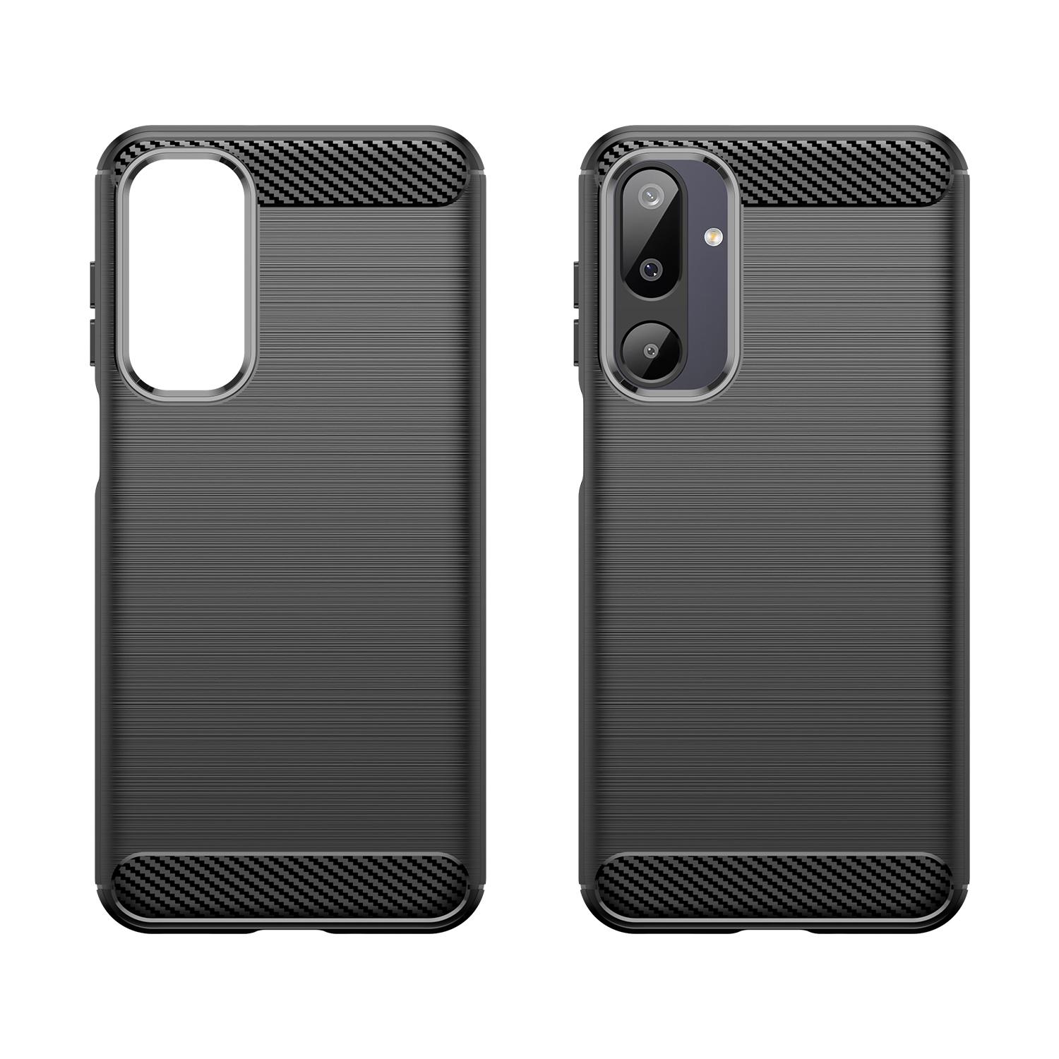 

For Samsung Galaxy F16 5G/M16 5G Case Protective Phone Cover Carbon Fiber Texture Brushed Black