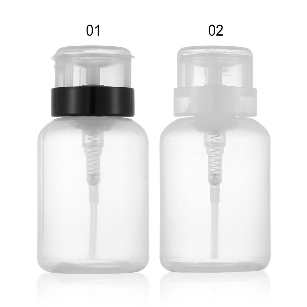 Manicure Liquid 200mL Nail Polish Remover Pump Dispenser Container Clean Acetone Empty Bottle
