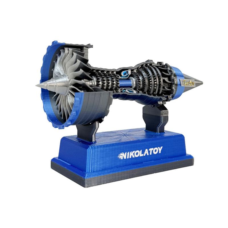 Tr900 Super Turbofan Engine Mini Model Kits Motor Function Electric Buffer 3D Printing Collection Toys For Kids Boys