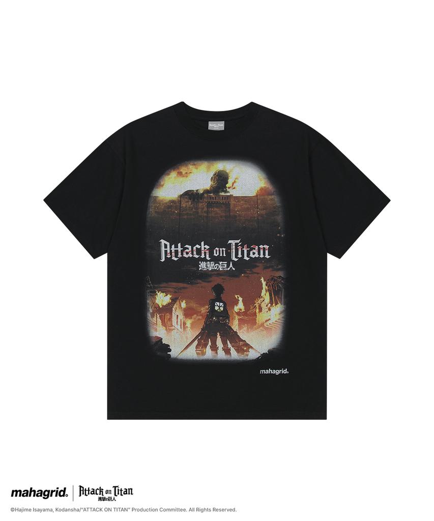MAHAGRID [Attack On Titan] Attack On Titan Season 1 Tee Black(Mg2Gmmt507T)