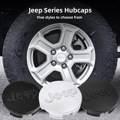 4 Pièces 55mm 63mm Cache-Moyeux Logo Jeep Cache-Centre de Roue de Voiture Pour Jeep Grand Cherokee Wrangler JK Gladiator Compass Renegade Patriot
