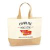 Tote bag en jute - PLANETEE - Charline «géniale sans faire exprès» - Personnalisé - Fabriqué en France - Durable