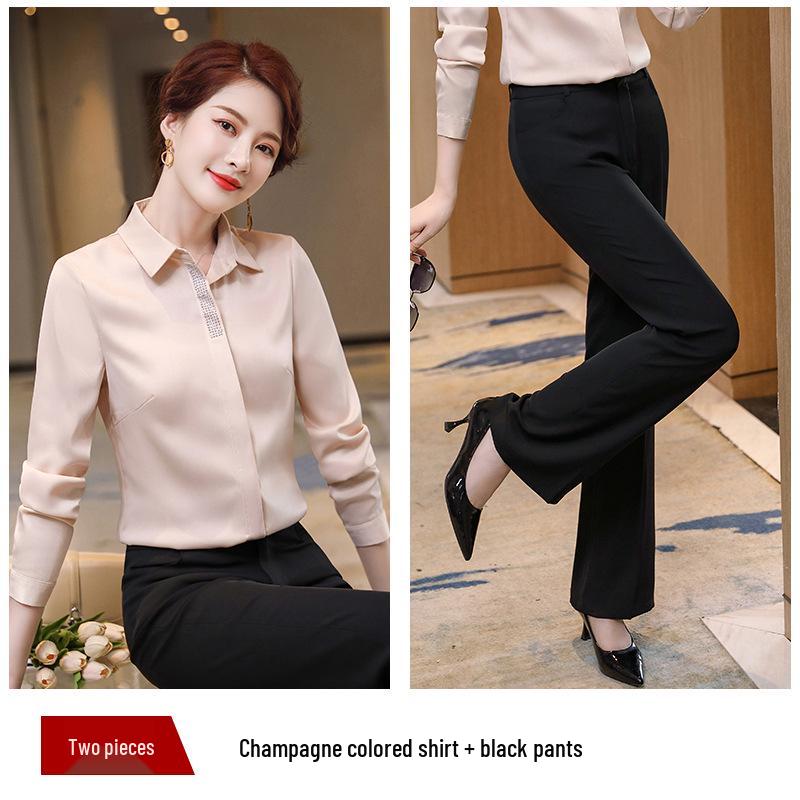 Women's Flannel Thickened Long Sleeve Shirt - 2025 Fall/Winter Collection, Ideal for Professional and Commuting Wear