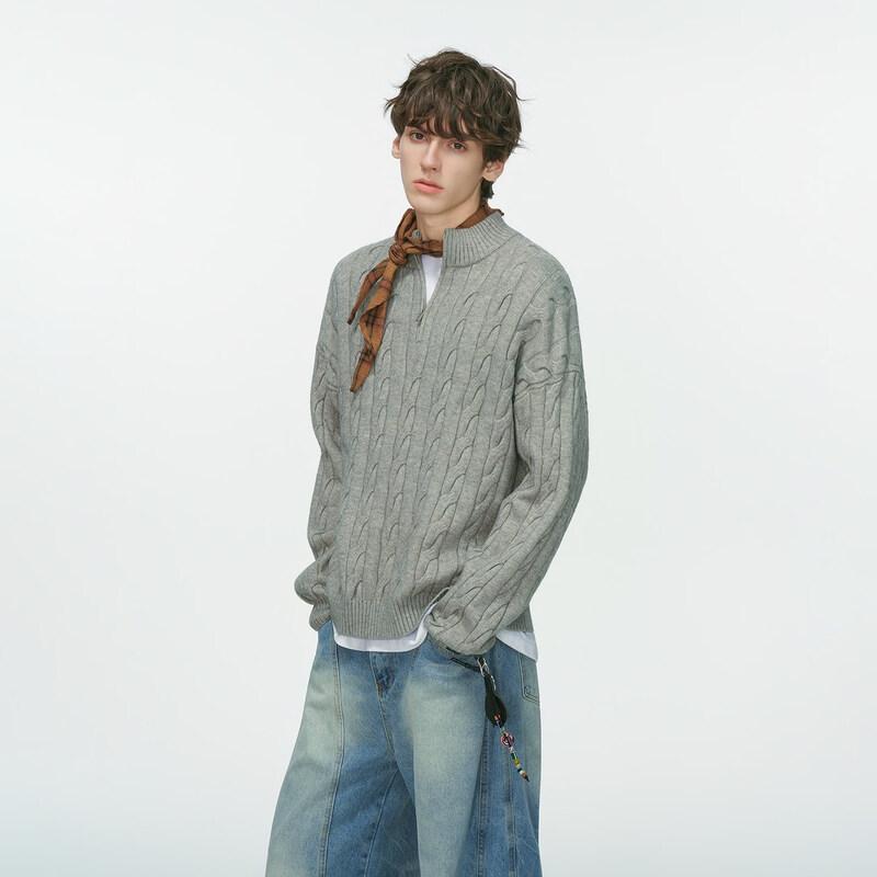 DREAM MADE Men s Old Money Cable Knit Pullover Sweater S