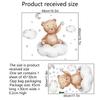 Cartoon Bear Wall Sticker Moon Clouds Stars Animals Paster Kids Rooms Baby Boys Girls Home Bedroom Decor Nursery Wallpaper Decor