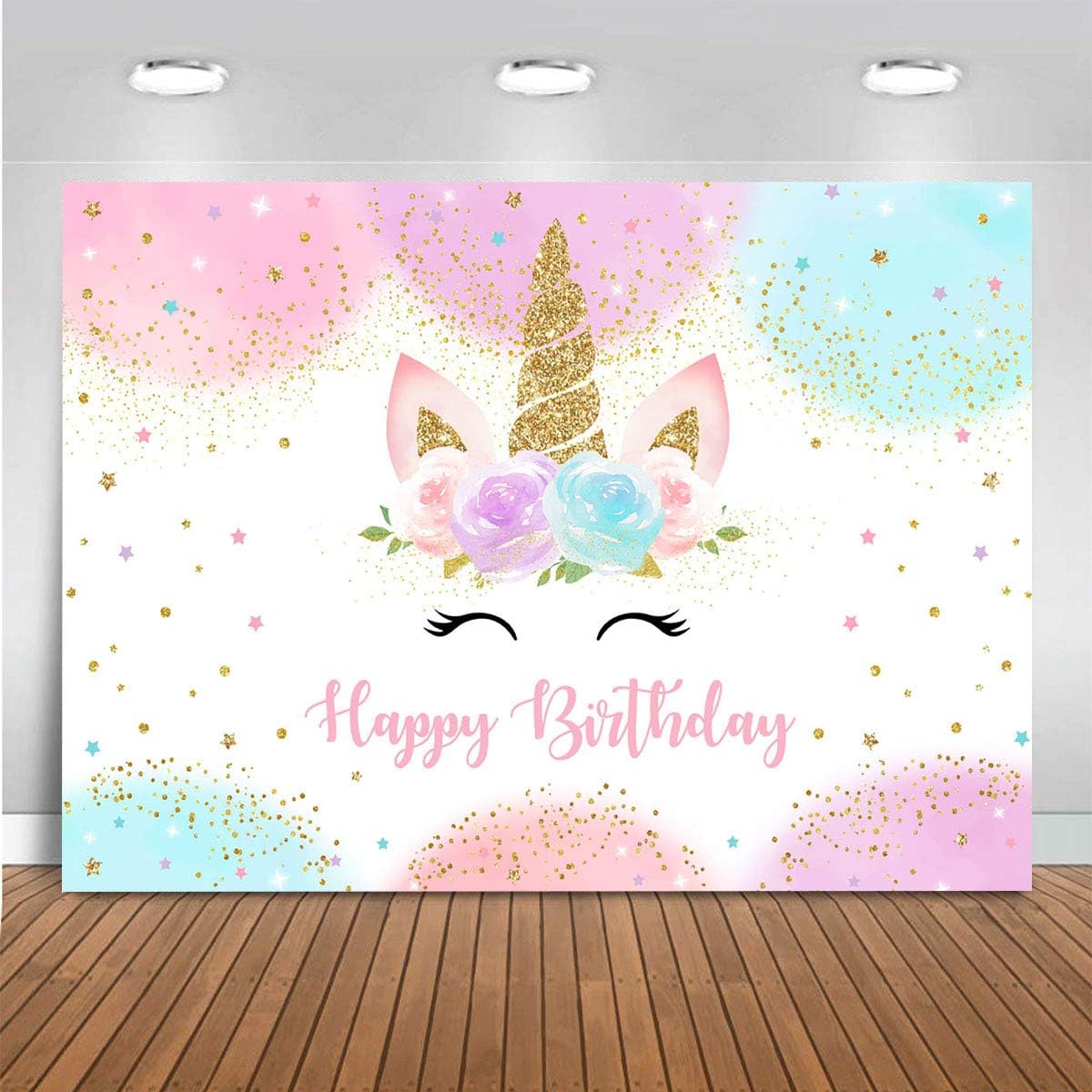 Sacred Unicorn Tapestry Wall Hanging Background Cloth Christmas Gift Psychedelic Cartoon Wall Tapestry For Bedroom Dorm Decor 74x94cm(29x37in)