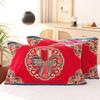 Par de Fronhas de Algodão Antiderrapantes - Design Festivo Vermelho, Absorventes de Suor, Anti-Queda, Frete Grátis