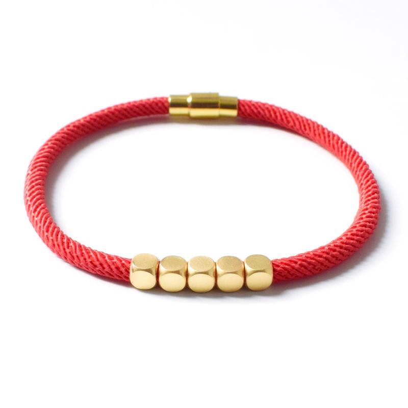 Nouveaux Bracelets Chaîne Corde Milan pour Femmes Hommes Breloque Perle Transfert Bracelet Couple Boucle Magnétique de Luxe Bijoux Cadeau Vente en Gros