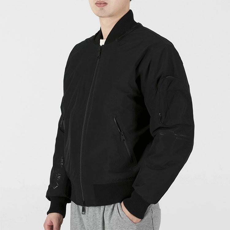 Jordan Pocket Zipper Cropped Jacket Pilot Cotton Coat Men Outerwear Black DJ0233-010