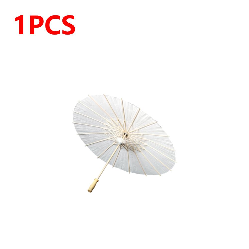 

1-5Pcs 60cm White Paper Umbrellas Parasol Paper Umbrella Chinese Japanese Oiled Paper Umbrella Decorative DIY Painting