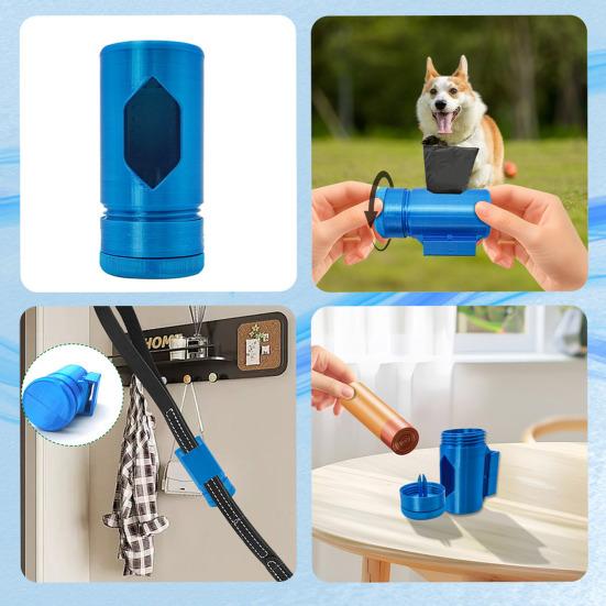 Pet Wast Bag Dispenser Portable Dog Poop Bag Dispenser Bone Shape Waste Bag Holder for Leashes Dog Walking Accessory