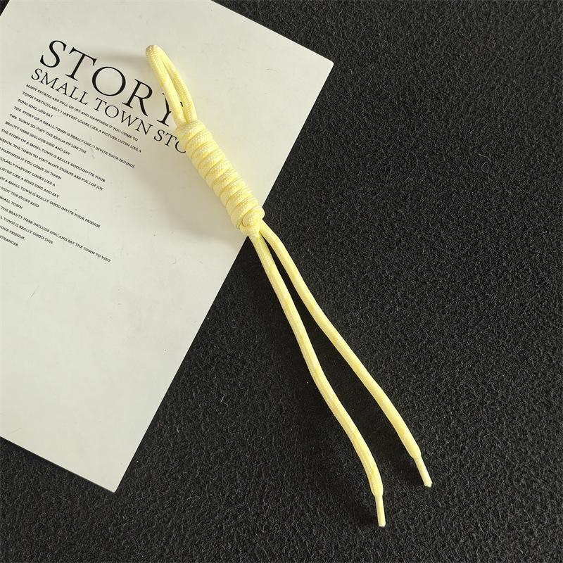 Colorful Trendy Miu Style Polyester/Nylon Braided Rope Pendant with Knotting for Bags