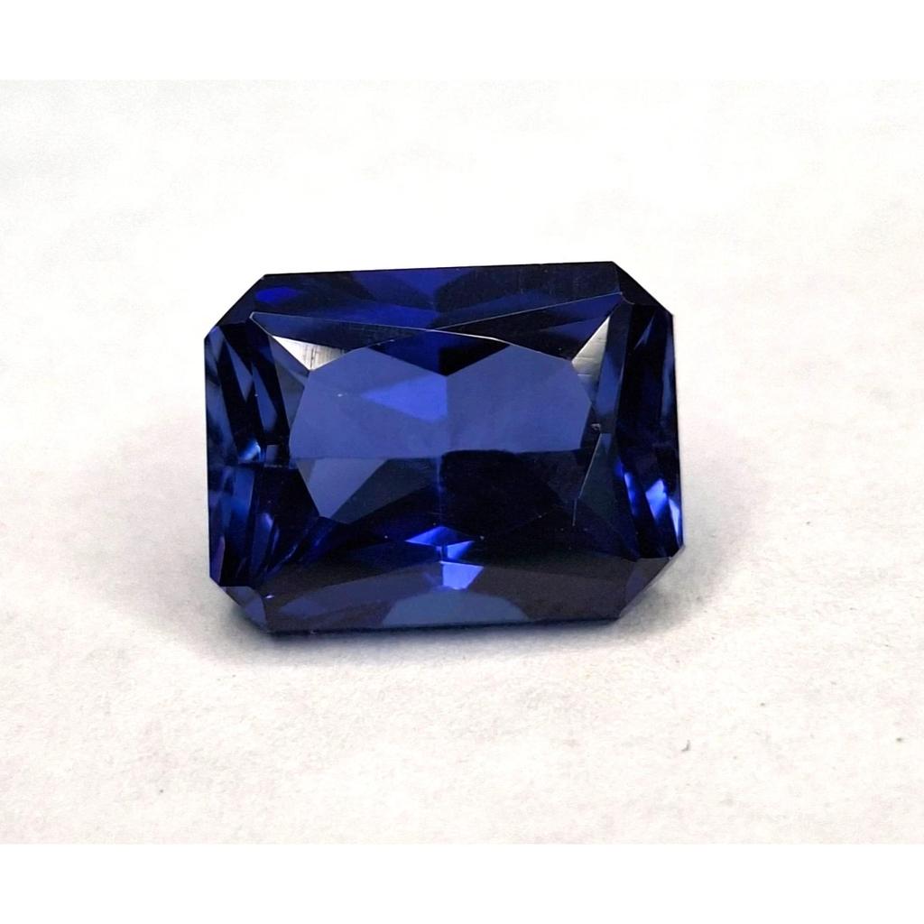 Beautiful Blue Sapphire Natural Emerald Cut 10-12 Ct Certified Loose Gemstone