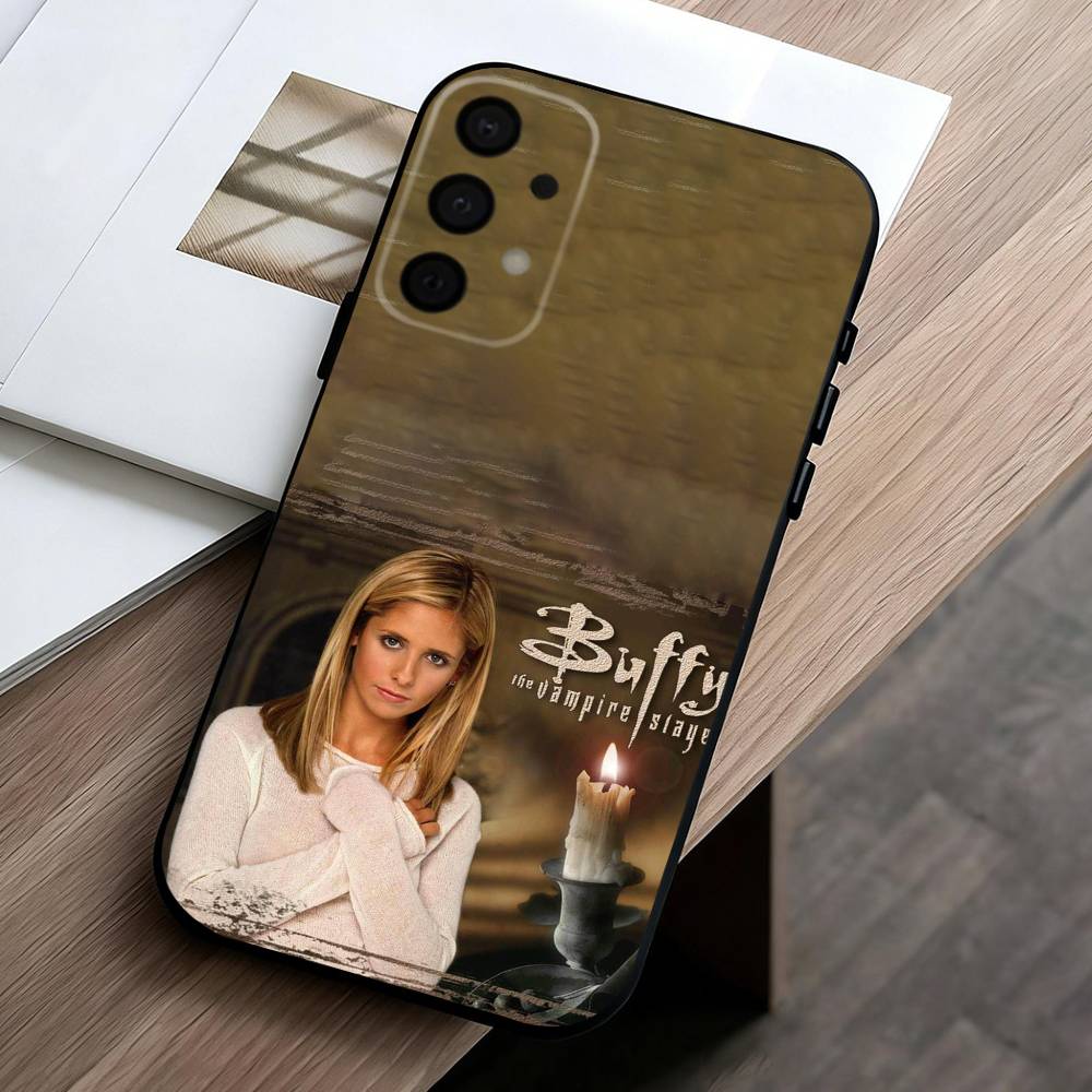 B-Buffy the V-Vampire Slayer phone Case For Samsung Galaxy A73,A72,A71,A70,A53,A52,A51,Others Soft Black Shell