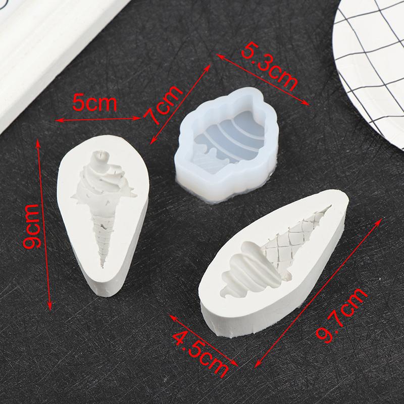 Ice Cream Cone Chocolate Fondant Silicone Mold  Baby Birthday Cake Mold