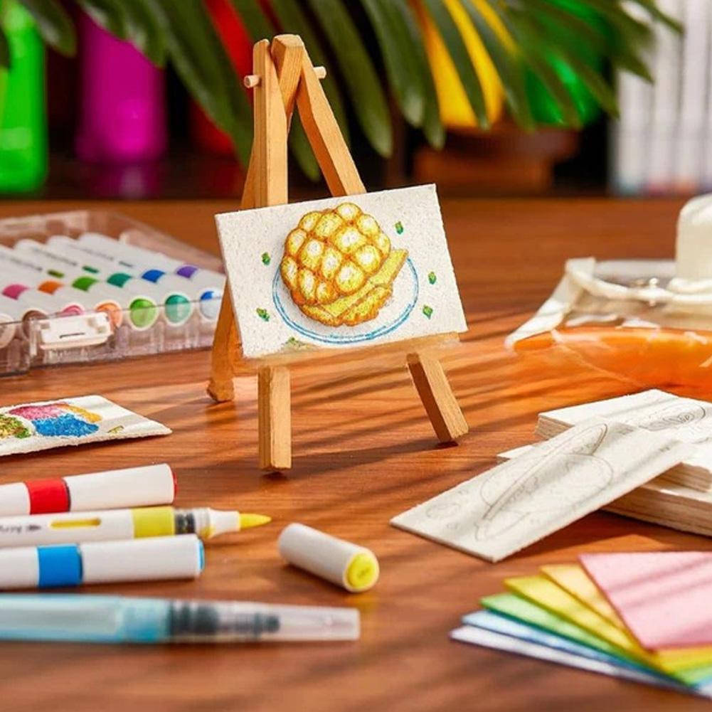 Magic Canvas Sponge DIY Creative Activity Bubble Drawing Pen 12 Colors Bubble Popcorn Drawing Pen for Creative Crafting