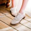 Britischer Stil Retro Damen Oxford Schuhe mit niedrigem Absatz
