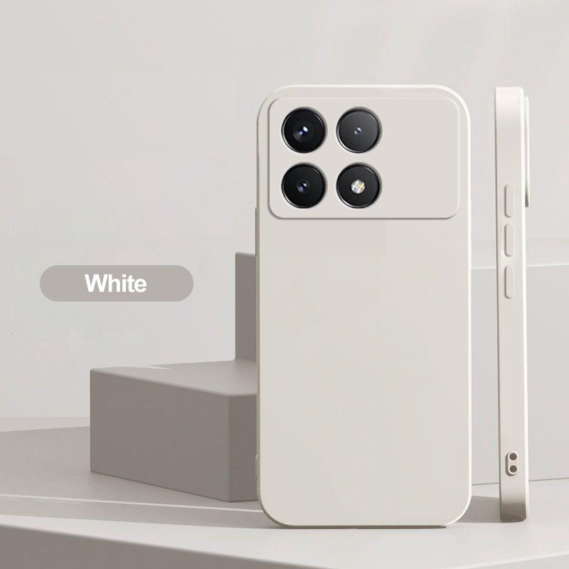 Für Poco X6 Pro Hülle Quadratische Flüssigsilikon Handyhülle Für Xiaomi Poco X6 Pro Poco X 6 Pro X6Pro Pocox6 Pro 5G Stoßfest Weiche Hülle