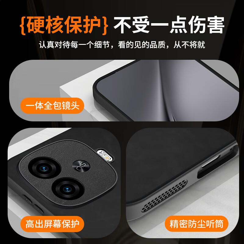 HotFire Phone Case for Vivo IQOO Z9 Turbo/iQOO Z9 Turbo+, Upgraded Skin-Like Matte Lens Full Protection Personalized Silicone - Smoke Gray