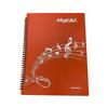 Harutaro Music File A4 Size Piano Wind Instrument Sheet Music Double Page Writeable Holds Up To 40 Sheets (Orange)