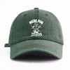 1pc THE BEER Print Washed Baseball Cap for Adults,Minimalist Retro Style Casual Soft Adjustable Dad Hat,Perfect As Gift