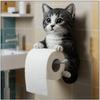 Cat Toilet Paper Holder,Resin Cat Toilet Paper Holder Wall Mounted,Cute 3D Cat Paper Roll Storage,for Dorm Home Rv Restroom Travel Kitchen