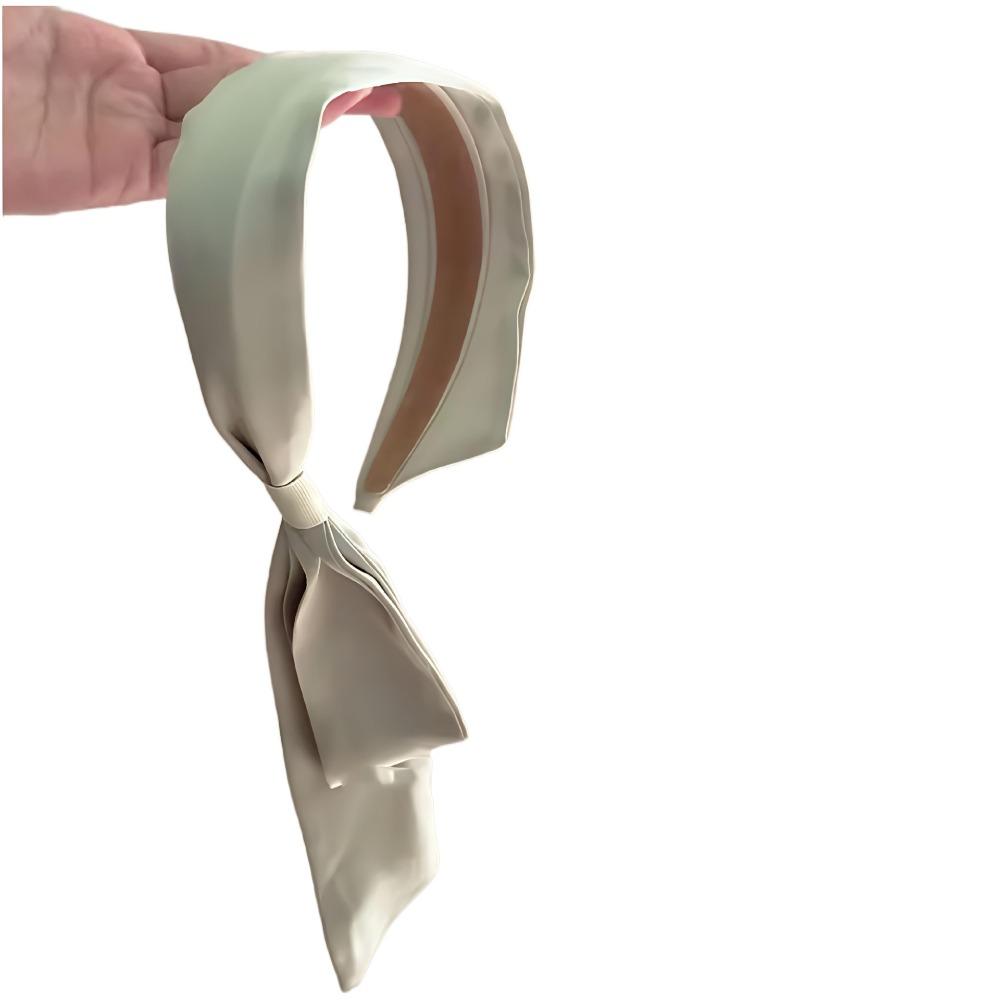 Solid Color Ribbon Hair Band Bow Hair Hoop Elegant Bow Headband Girls