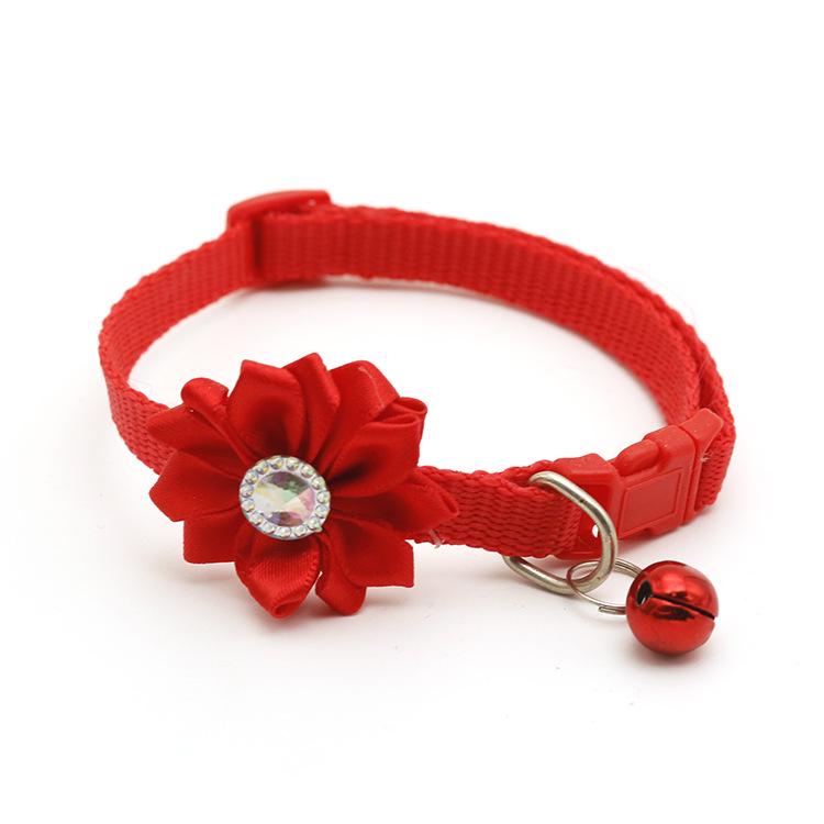 Pet Bell Flower Collar Dog Neck Collar Cat Neck Collar