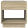 Vidaxl Stolik Nocny Z Led Infinity, Dąb Sonoma, 50X50X50 Cm