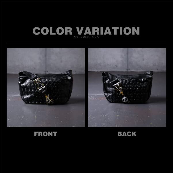 [BLACK JACKALL CROWN] Embossed Skull Decoration Mini Shoulder Bag (Unisex) TH0192