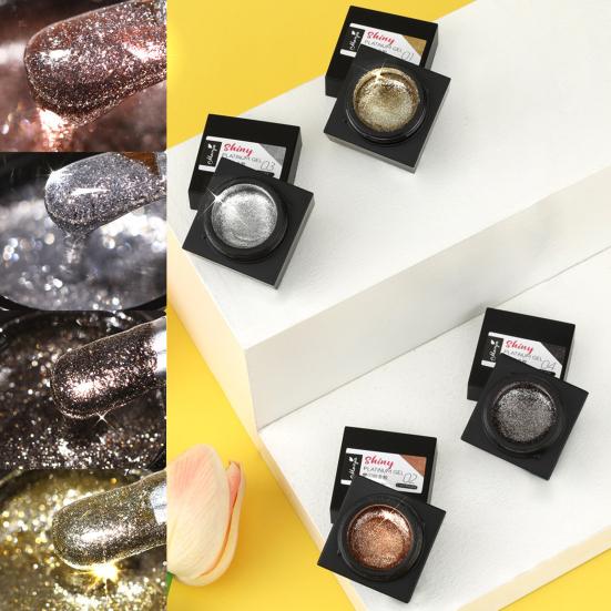 Yousheng 5ml Nail Art Gel Fast Drying Sparkling Safe Ingredients Non-Irritating Easy To Apply Decorative No Odor Nail Art Glue Soak Off UV LED