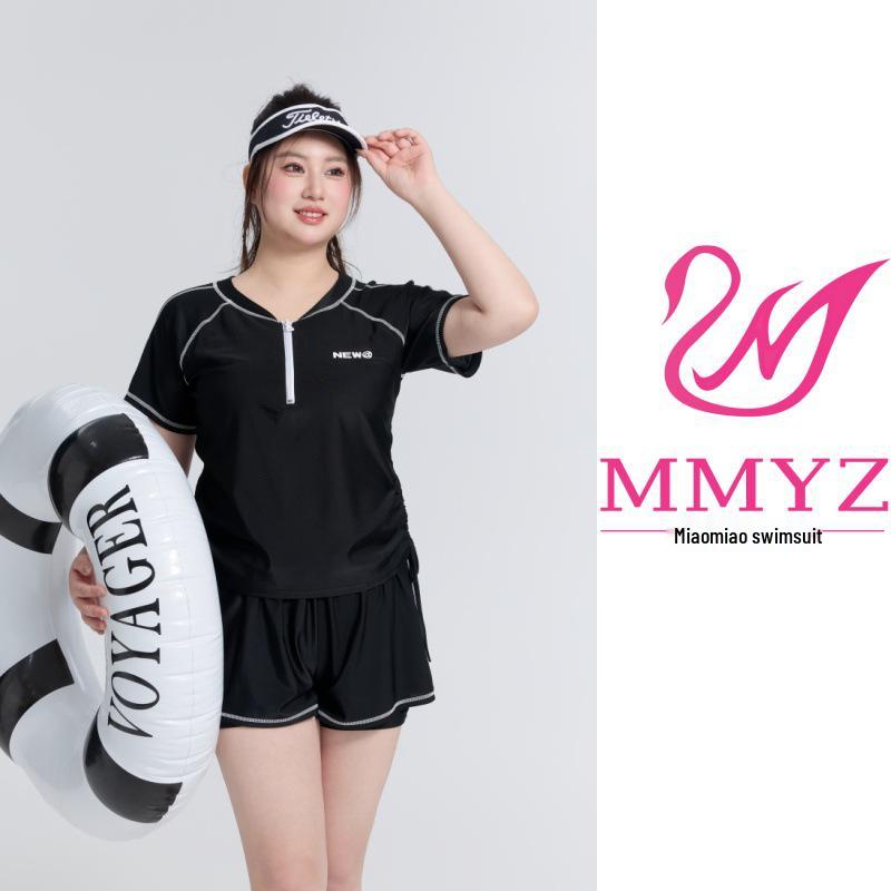 

Спортивный женский купальник-двойка большого размера, стройнящий, 2025 XXL (120-140 jin)