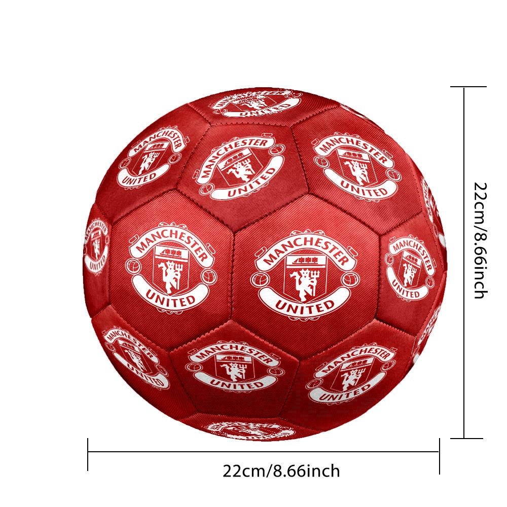 Manchester Crest Size 5 Soccer Football Machine-Stitched Indoor/Outdoor Training and Matches Unique Gift for Soccer Lovers