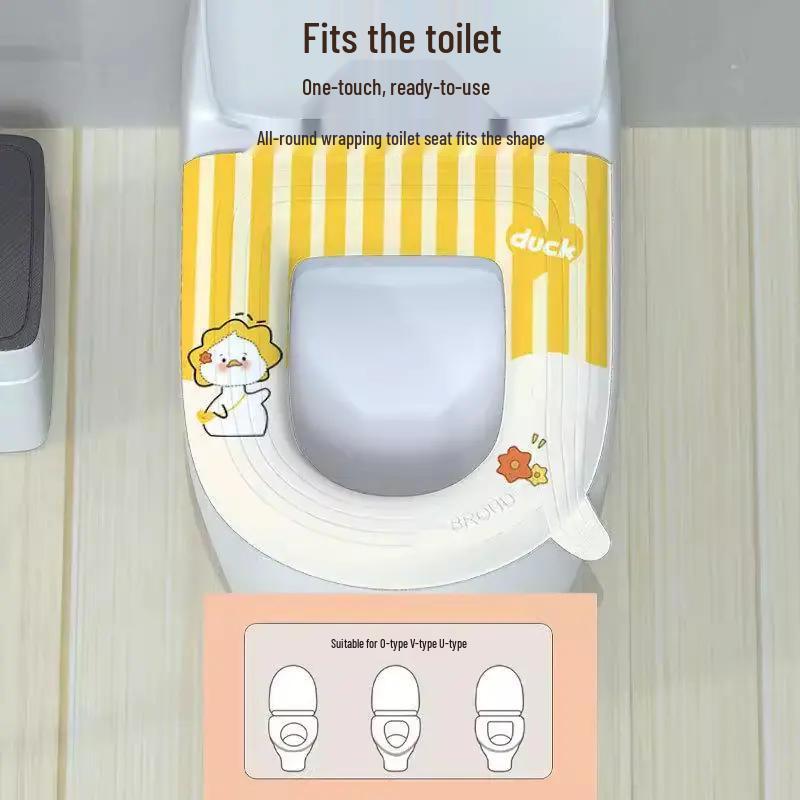 Coussin de siège de toilette universel imperméable lavable sans eau et housse adhésive