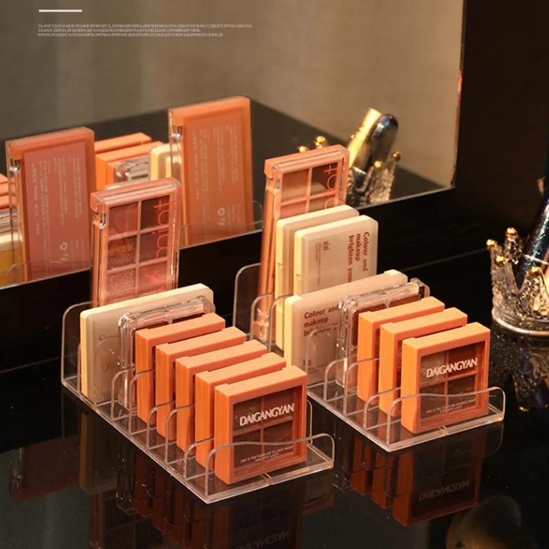 Dressing Table Cosmetics Storage And Sorting Storage Rack Desktop Drawer Partition Transparent Makeup Eye Shadow Storage Box Sundries Storage Tool