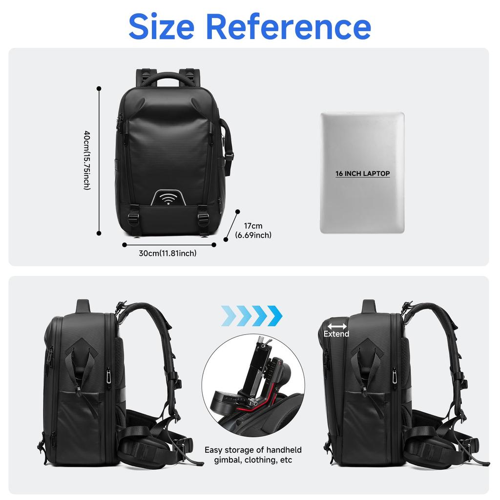 Camera Bag Large Capacity Side Compatible with DSLR and Adjustable Photography Bag [Sea choice] Backpack, Expandable, 20L+2L, Access, Cameras,