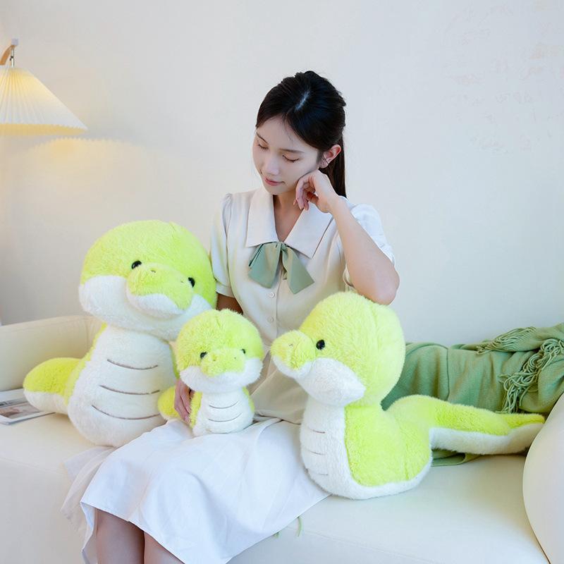 Green Snake Doll Plush Toy Zodiac Snake Doll Year of the Snake Mascot Children Soothing Doll
