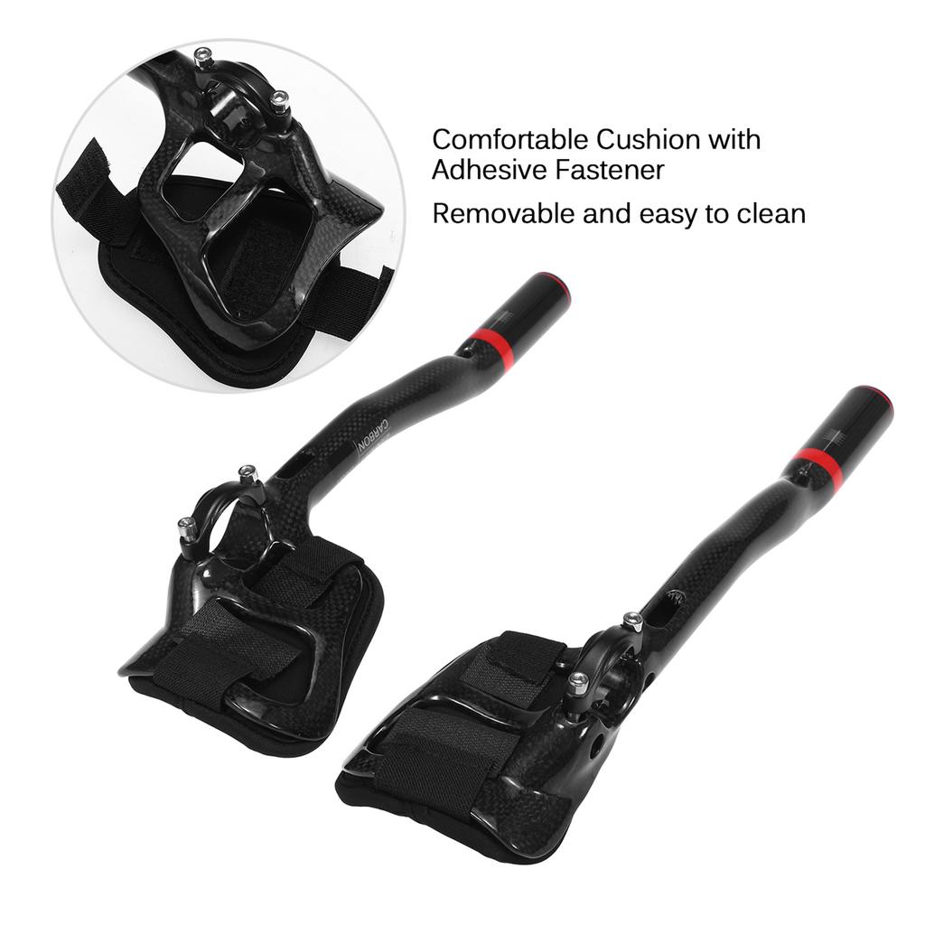 31.8mm Carbon Fiber Bicycle TT Handlebar Cycle Aero Bars Rest Handlebar Bike Tri Bars