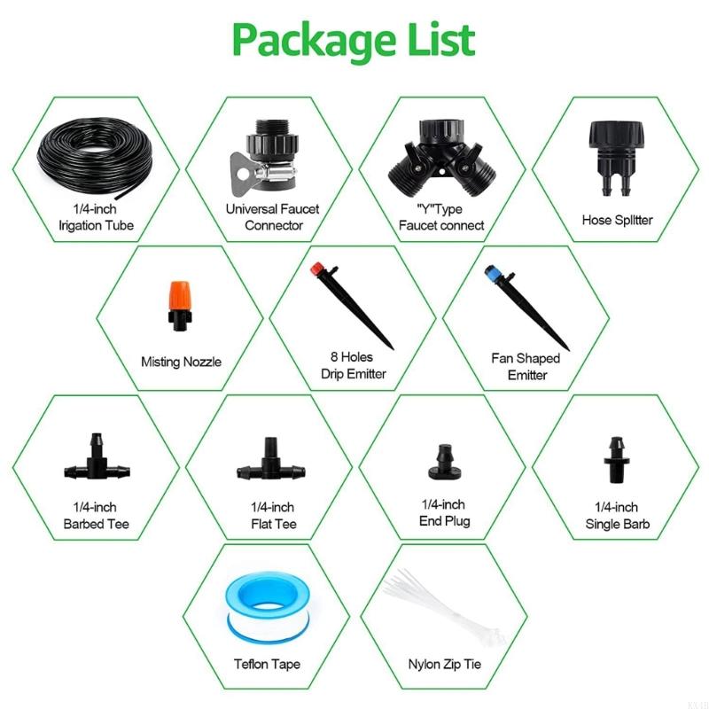 KX4B Drip Irrigation System Set DIY Garden Watering System Automatic Watering Device
