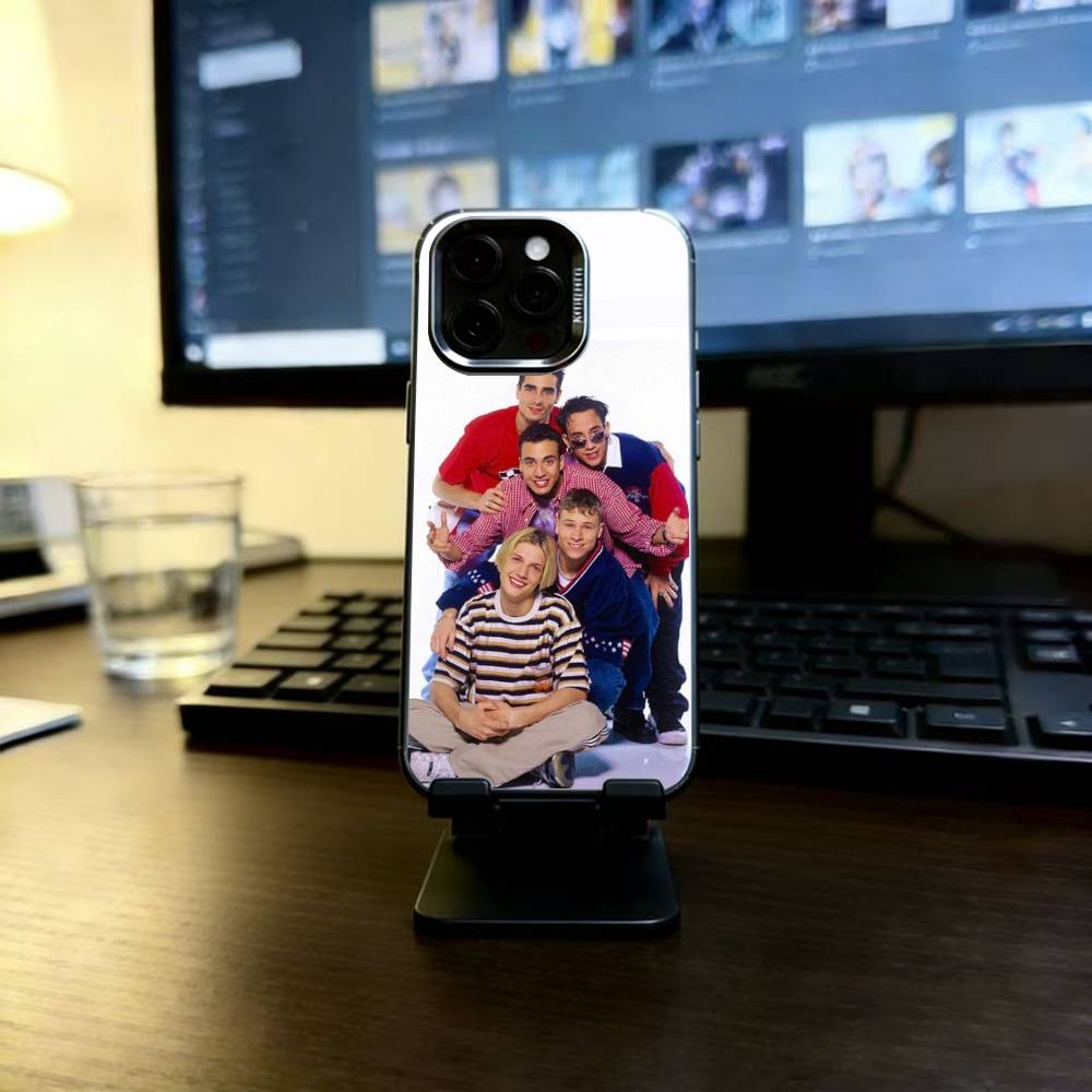 B-Backstreet Boys BSB Phone Case For iPhone 17,16,15,14,13,12,11 Plus,Pro Max,XS,Colorful Silver Black Cover