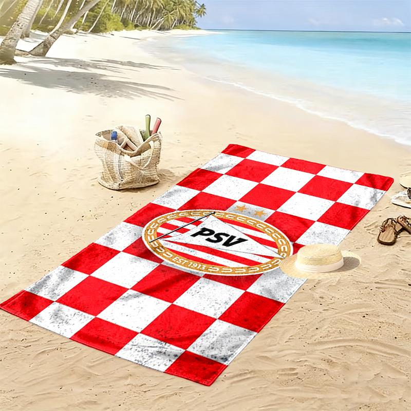 PSV Eindhoven Aufdruck Strandtuch, Großes Weiches Schnelltrocknendes Handtuch für Strand Camping Schwimmen