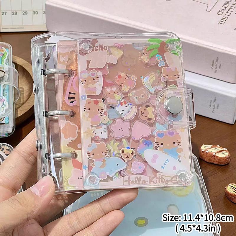Creative Diy Stickers Notebook Transparent Sanrio 3D Sticker Inner Page Sticker Collection Book Protective Shell 3d Cartoon Present