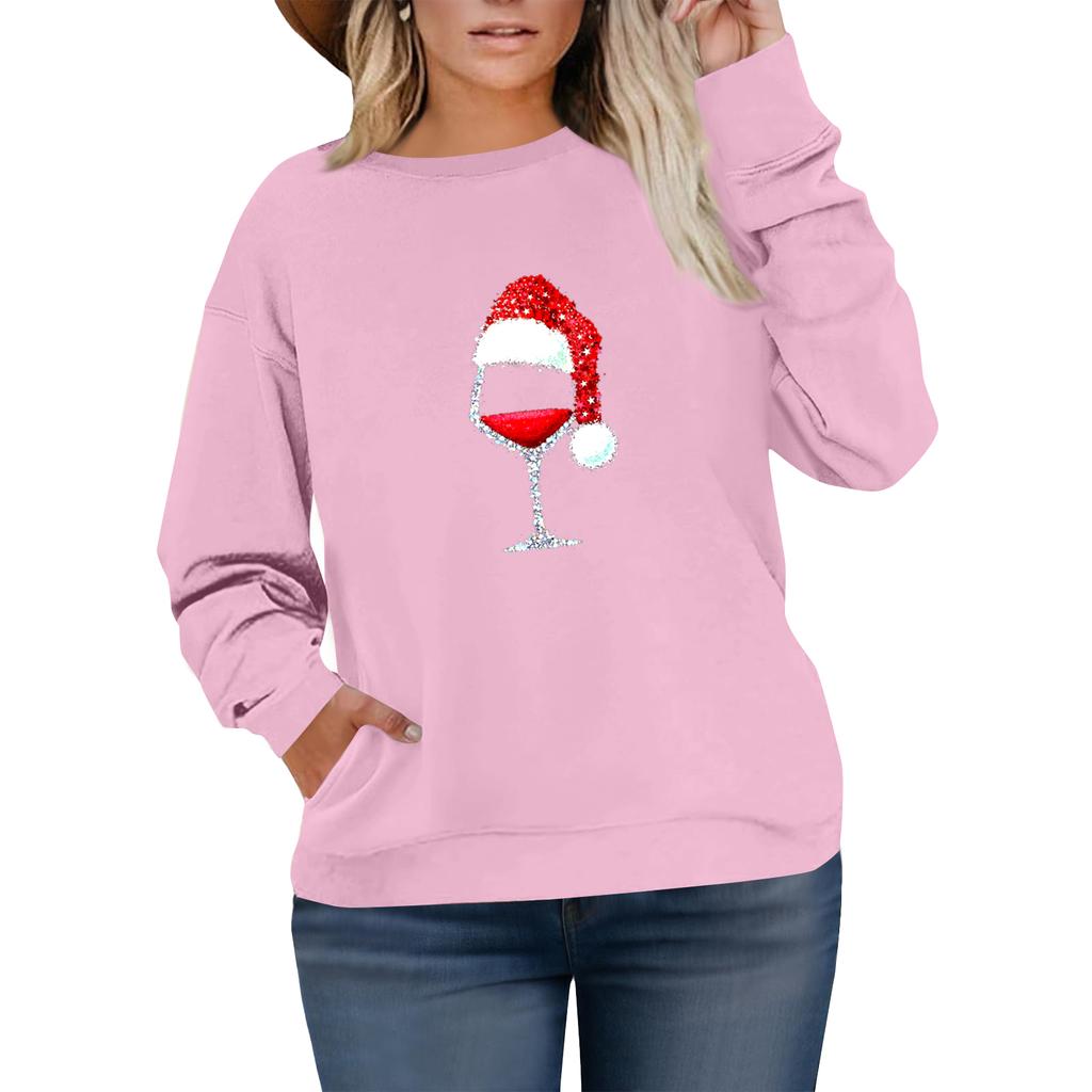 Women's Fashionable Casual Plus-Size Long Sleeve Pullover Printed Sweatshirt
