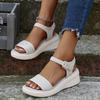 Platform Sandals Rome  Summer Selling Non -Slip Buckle Hollow Wedge Beach Shoes Casual Outdoor Girls Black Gladiator Sandals
