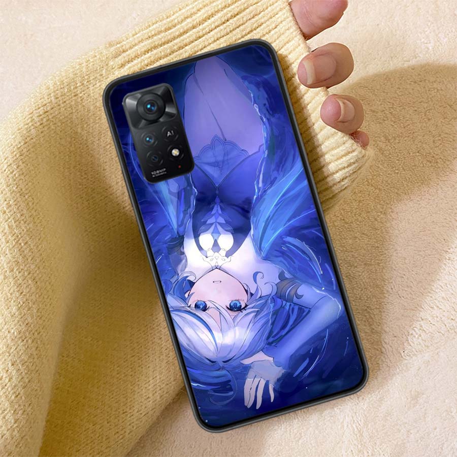 Cute Furina Genshin Impact Phone Case For Redmi Note 13 14 15 Pro Plus 12 13C 12C 15C 9 10 10C 9T 9C 9A TPU Soft Cover Clear Cel