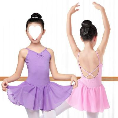 Ropa de Baile para Niños, Faldas de Baile, Faldas de Ballet de Manga Corta, Ropa de Cuerpo, Ropa de Práctica para Niñas, Ropa de Actuación