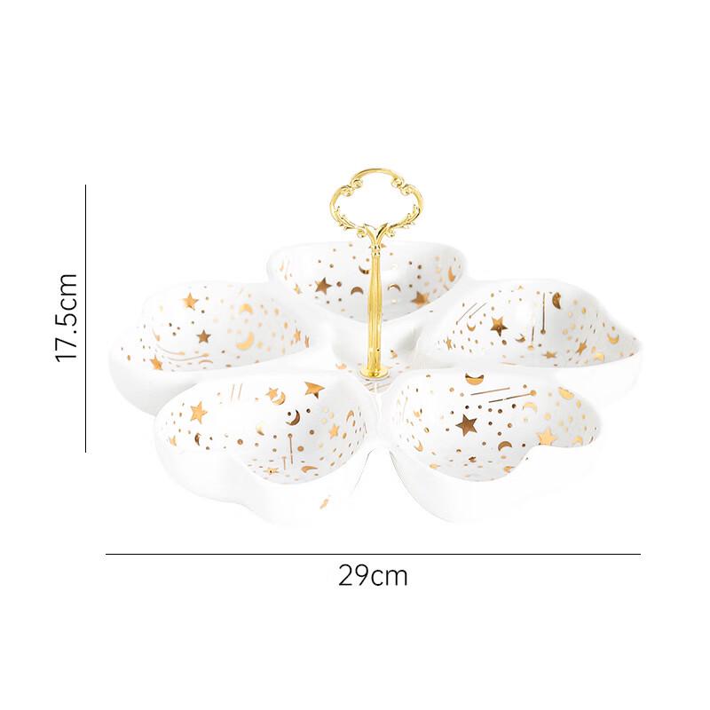 Qianxing Ceramic Divided Snack Plates