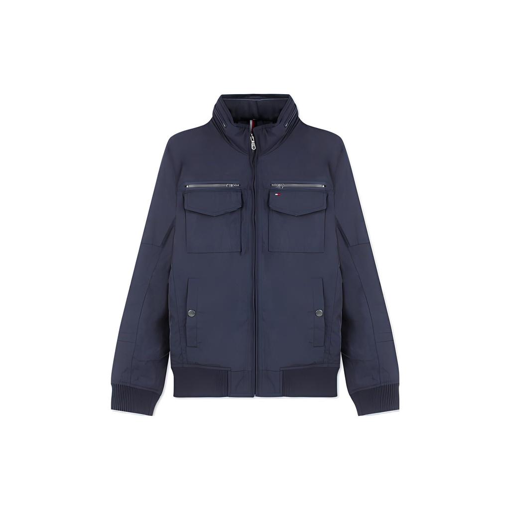 Tommy Hilfiger Polo Pocket Decorative Zipper Cotton Jacket Men jackets Dark-Blue 158AP775-NAVY