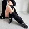Fashion Rhombus Pattern Wool Leg Covers Cable Knitted Leg Warmers for Cold Weather Footless Long Boot Socks Hosiery