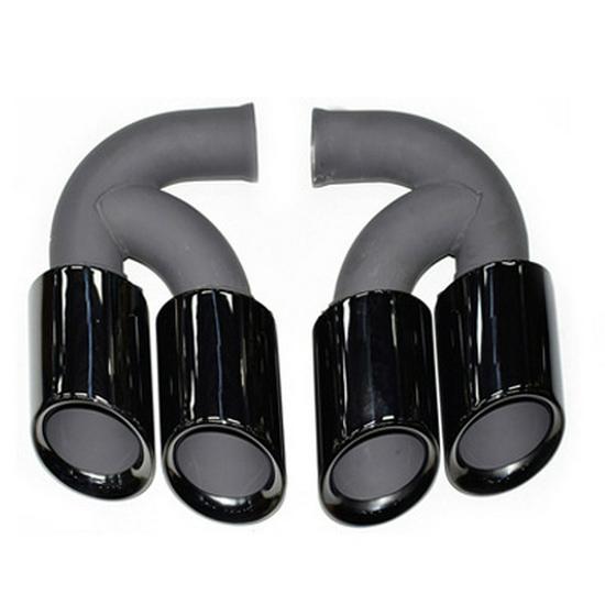 Porsche Cayenne GTS Black Quad Tailpipe Trim (11-24 Years)